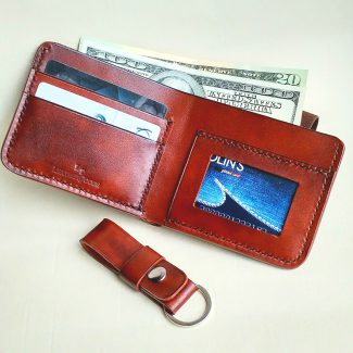 Кожаный кошелек ручной работы